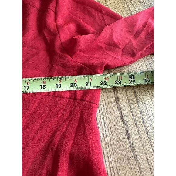 Love Ari Red Button Down Sheer Top Fairy Lightweight Size 1X Tunic Collared - Picture 8 of 8